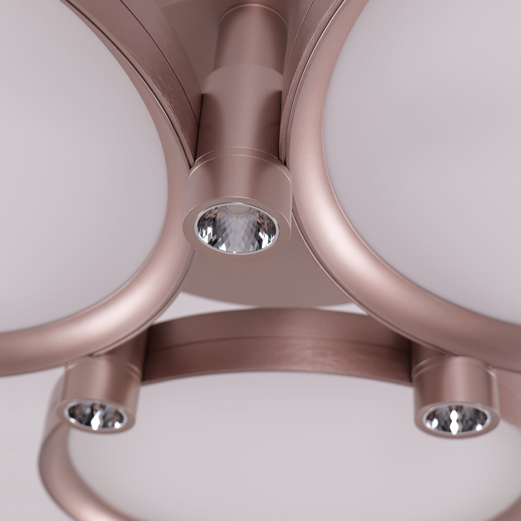 Three-Disk Full Spectrum Ceiling Light – Modern Silver & Gold Finish