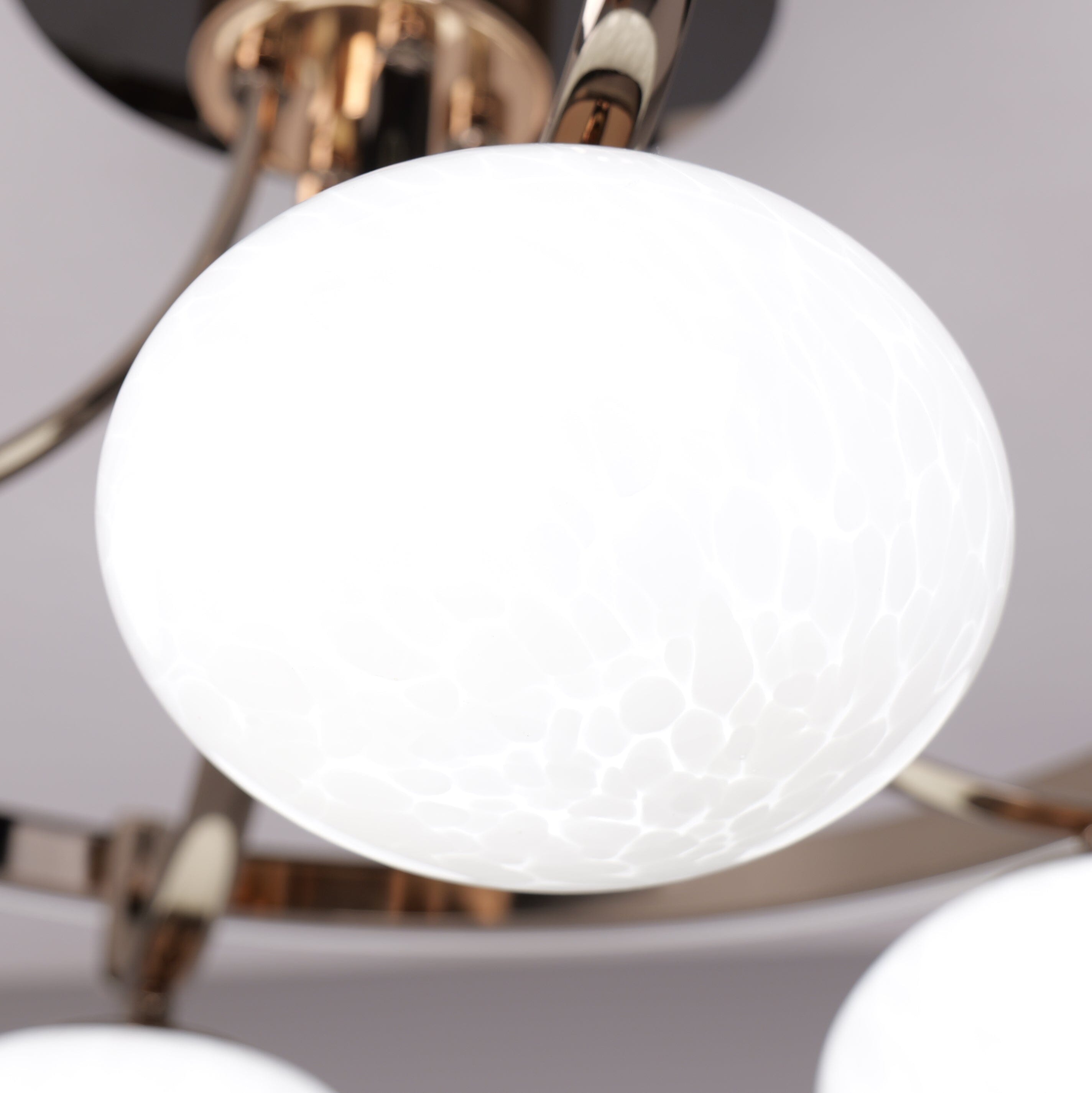 Modern Circular Ceiling Light – Four Orb Glass Fixture