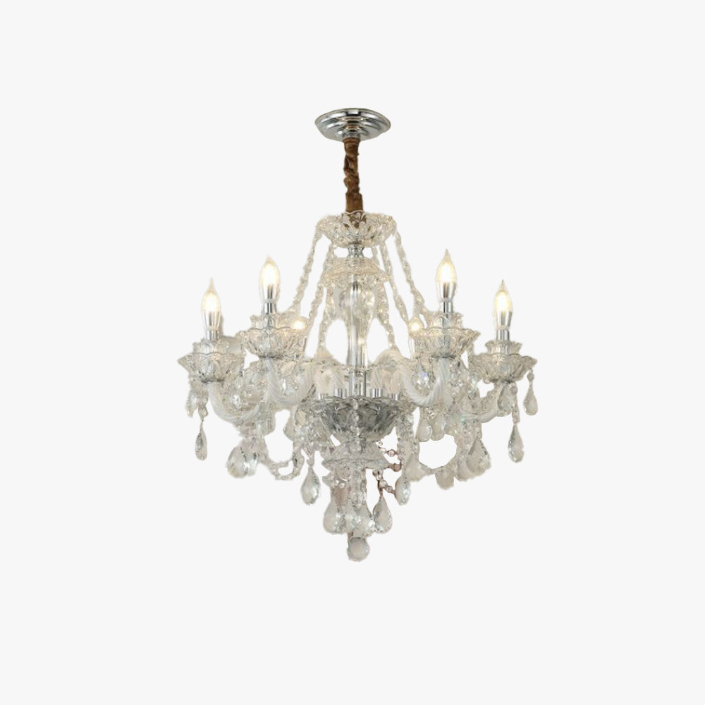 French-Style Crystal Chandelier – Glamorous Indoor Lighting