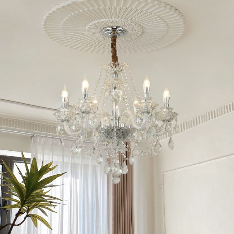 French-Style Crystal Chandelier – Glamorous Indoor Lighting