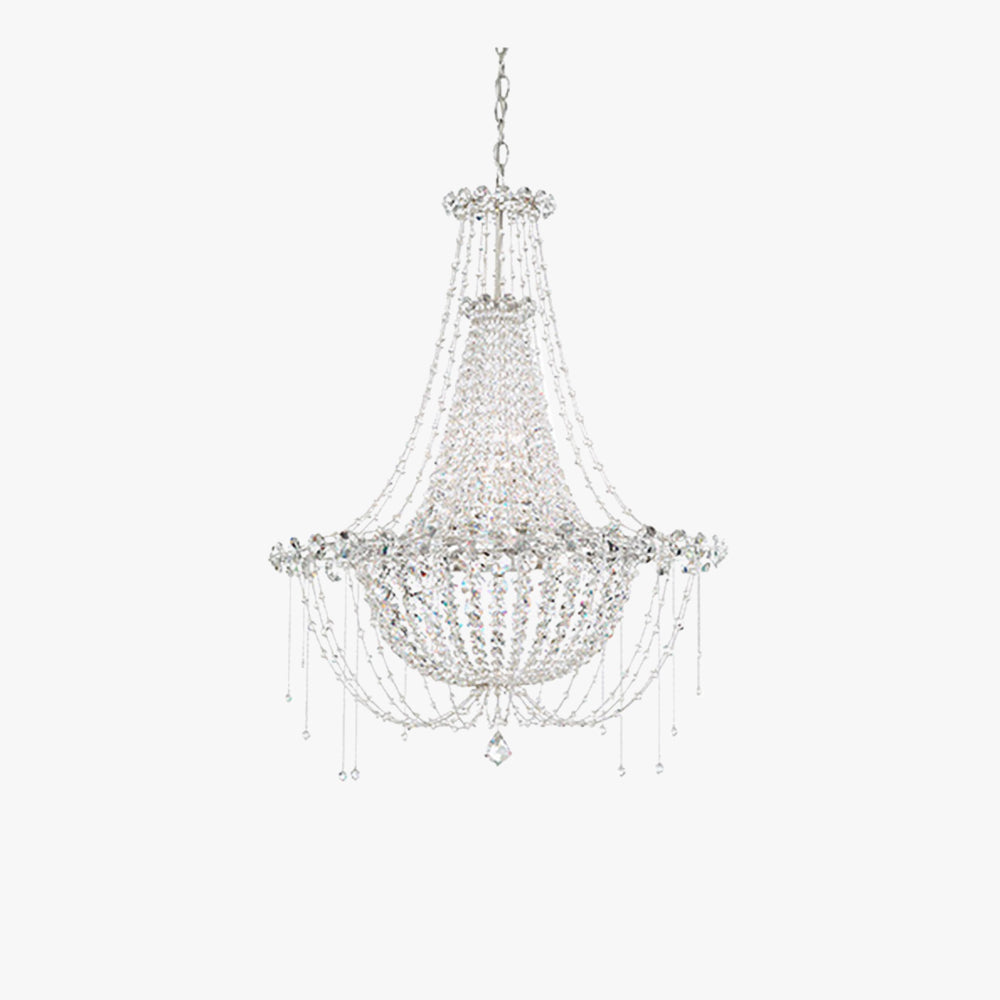 Modern Crystal Chandelier – Italian-Inspired Round Design Ceiling Lamp