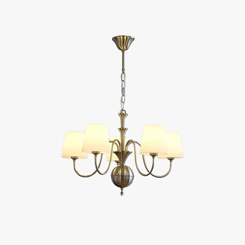 Vintage-Inspired Multi-Dome Chandelier – Classy Metal and Glass Ceiling Fixture