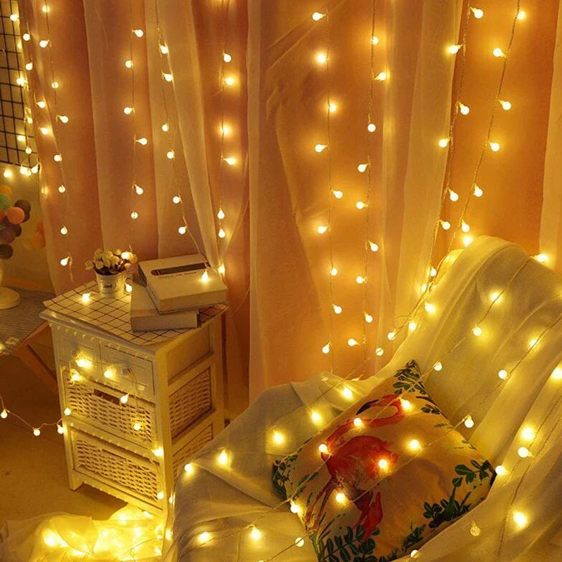 Decorative LED Solar String Lights | Energy-Efficient Christmas Light