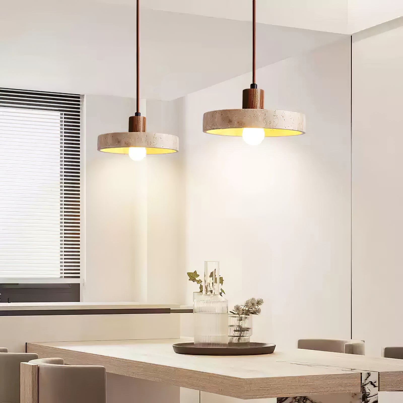 Compact Vintage-Style Pendant Light | Wabi-Sabi Accent