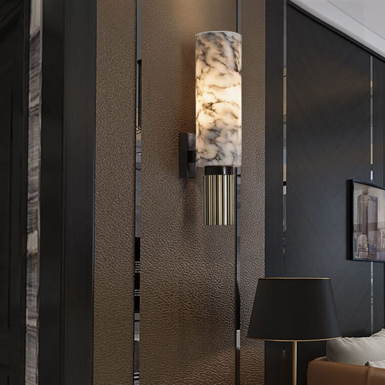 Marble Finish Wall-Mounted Lamp