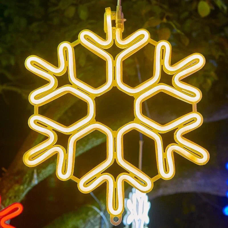 Magical LED Snowflake Christmas Lights | Festive Party Decoration