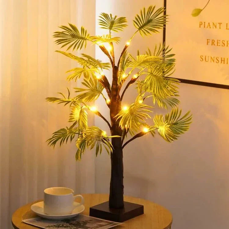 Tropical Palm Leaf LED Table Lights
