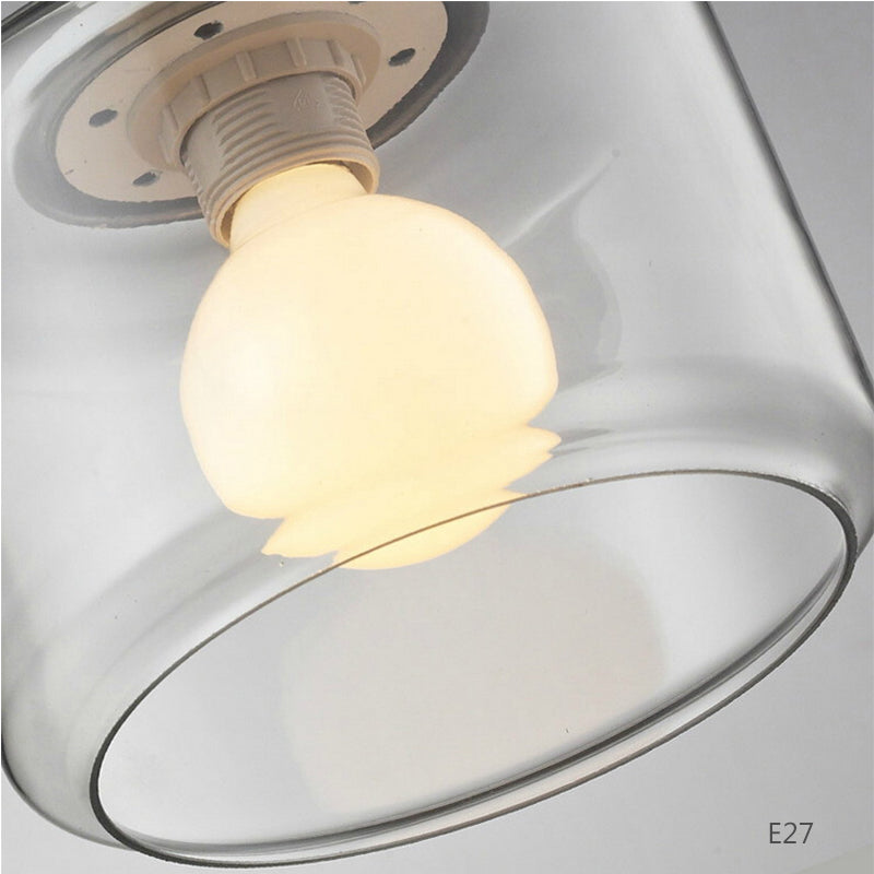 Single Head Bird-Design Glass Lamp | Clear Glass, Adjustable Height Pendant Light