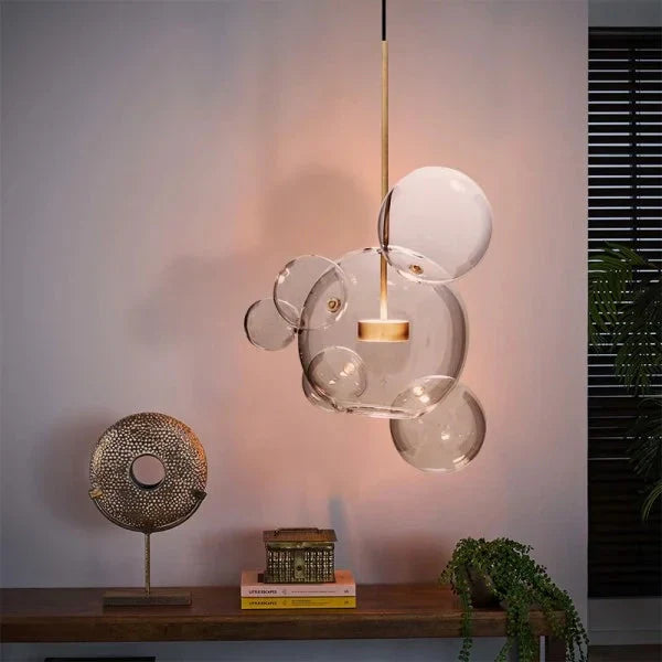 Bubble Glass Globe Chandelier | Metal & Glass Pendant Light
