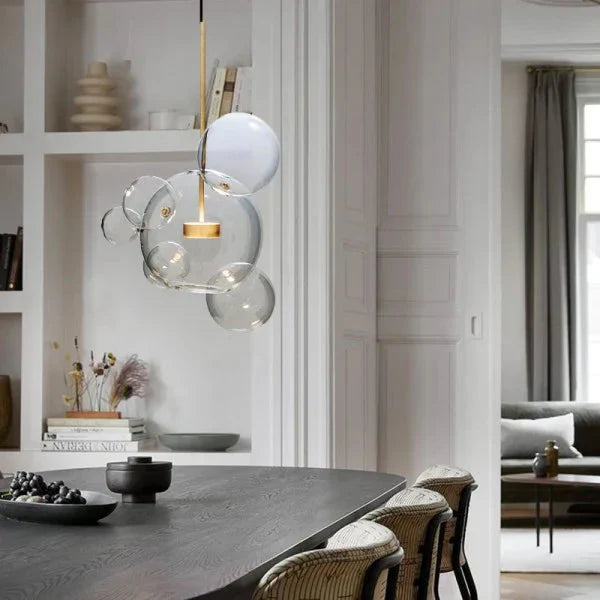 Bubble Glass Globe Chandelier | Metal & Glass Pendant Light