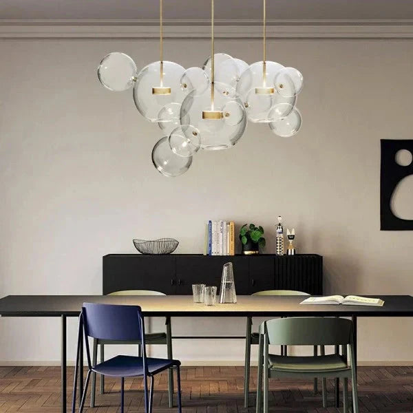 Bubble Glass Globe Chandelier | Metal & Glass Pendant Light