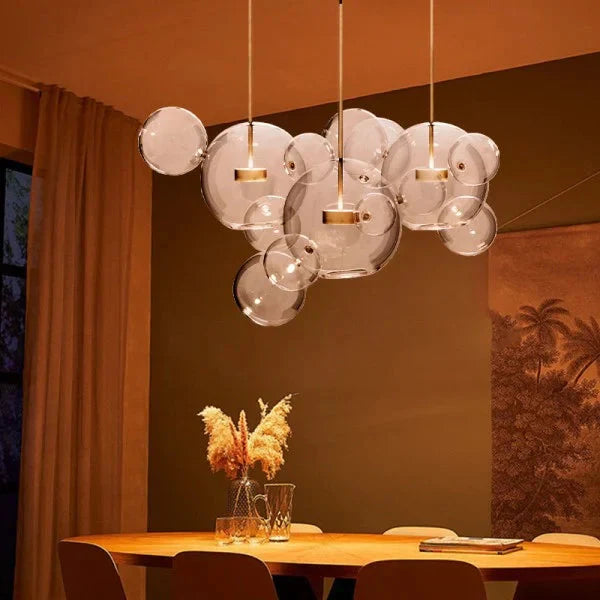 Bubble Glass Globe Chandelier | Metal & Glass Pendant Light