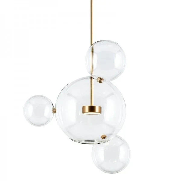 Bubble Glass Globe Chandelier | Metal & Glass Pendant Light