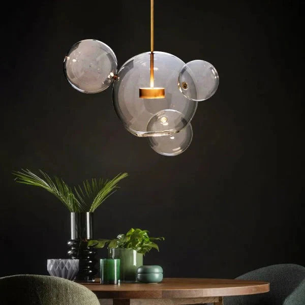 Bubble Glass Globe Chandelier | Metal & Glass Pendant Light