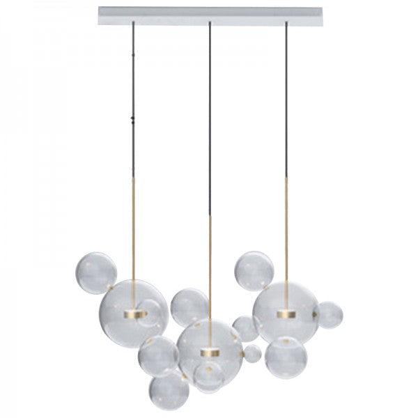 Bubble Glass Globe Chandelier | Metal & Glass Pendant Light