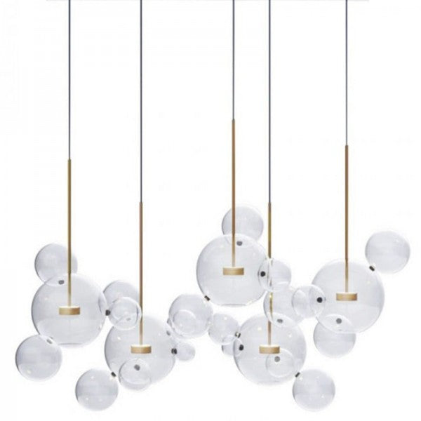 Bubble Glass Globe Chandelier | Metal & Glass Pendant Light