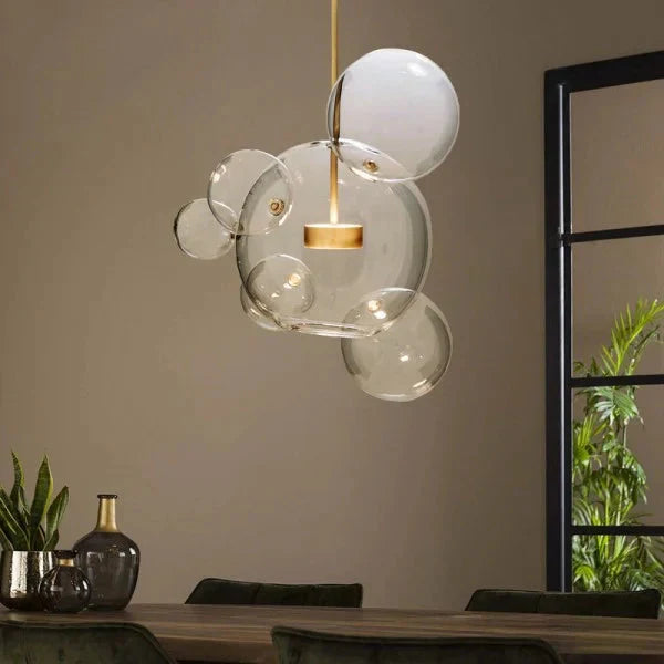 Bubble Glass Globe Chandelier | Metal & Glass Pendant Light