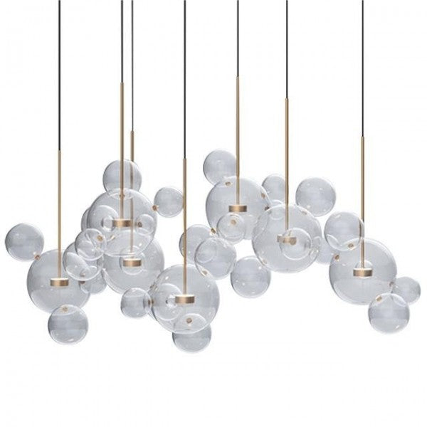 Bubble Glass Globe Chandelier | Metal & Glass Pendant Light