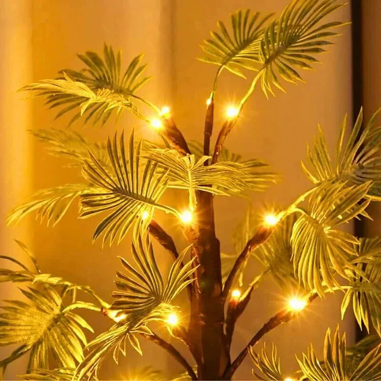 Tropical Palm Leaf LED Table Lights