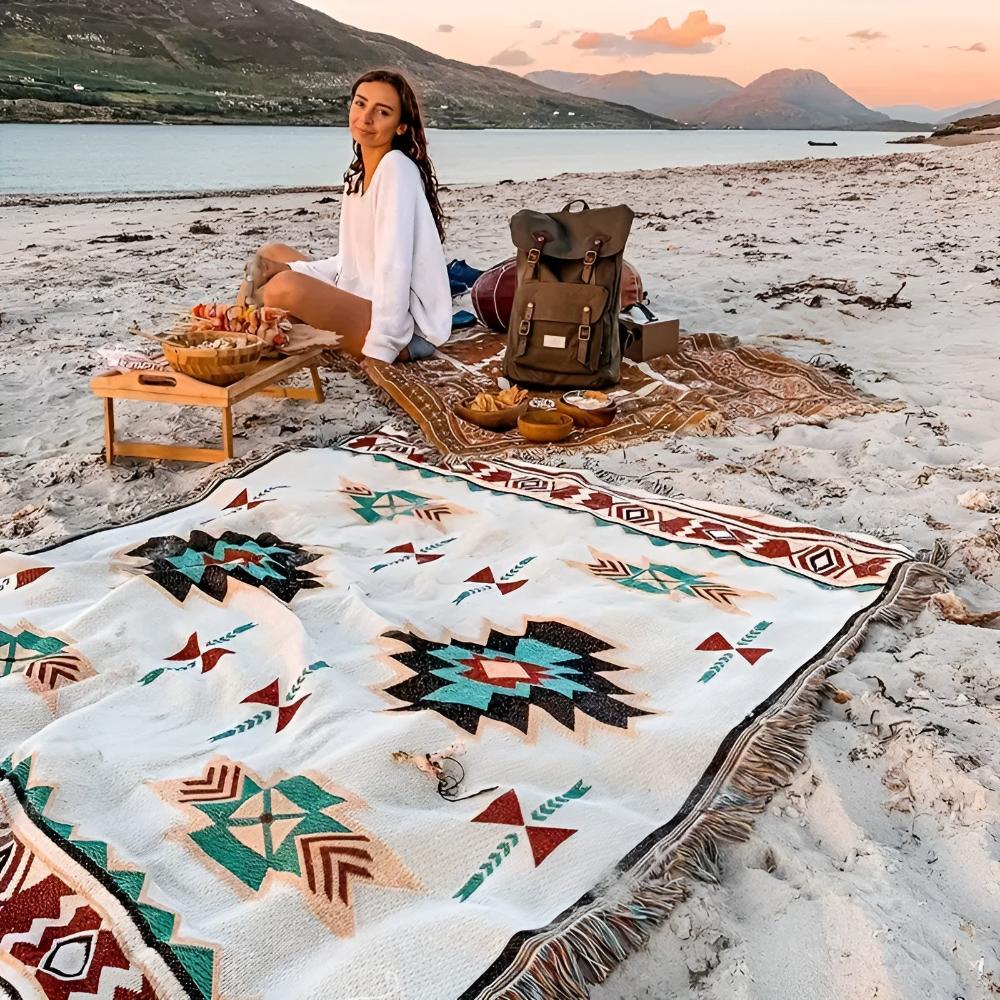 Stylish Bohemian Picnic Rug
