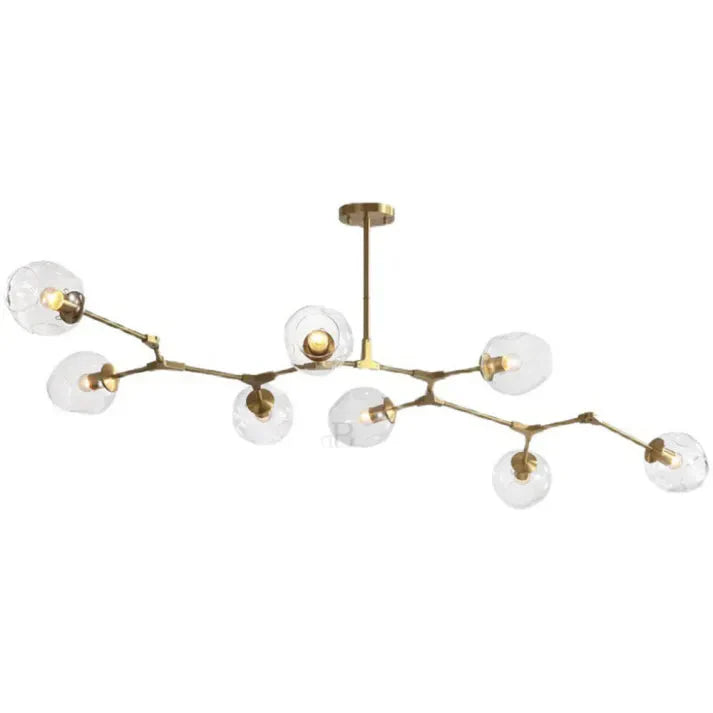 Modern Satellite-Shape Chandelier | Blown Glass Shades Ceiling Light Fixture