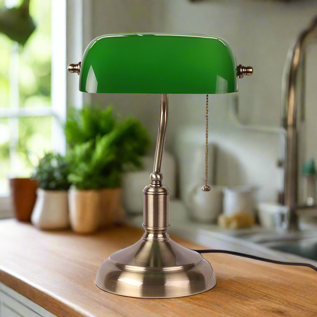 Glass Desk Lamp with European Flair