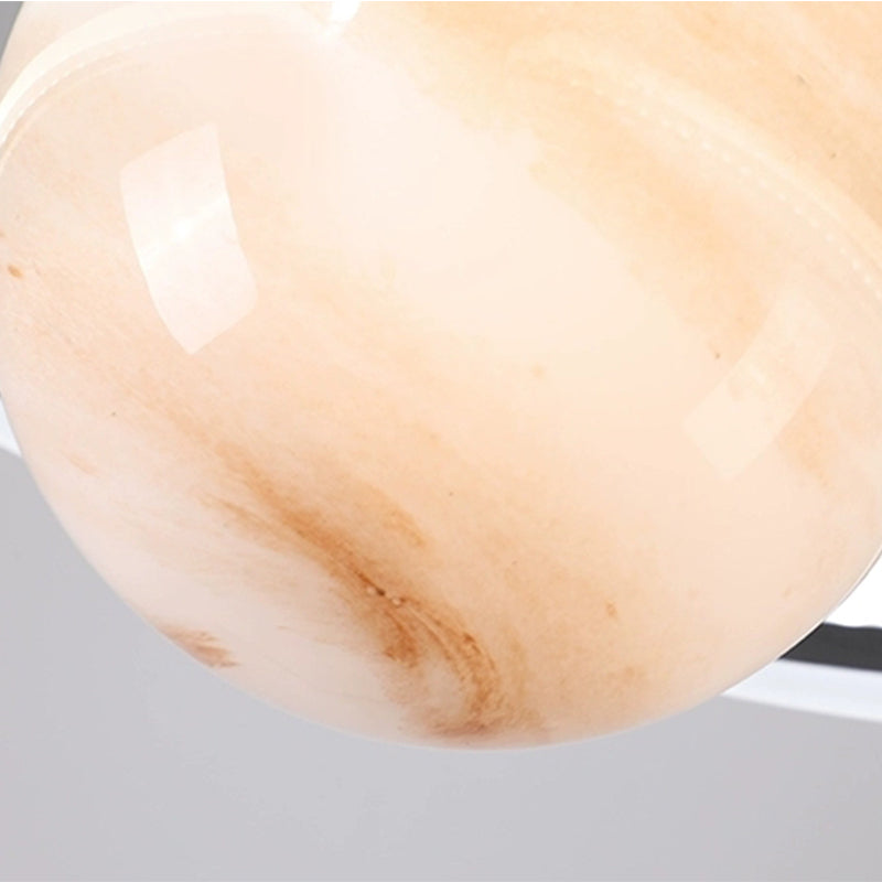 Saturn Style Glass Ball Pendant Light | Modern Planet Ceiling Lamp