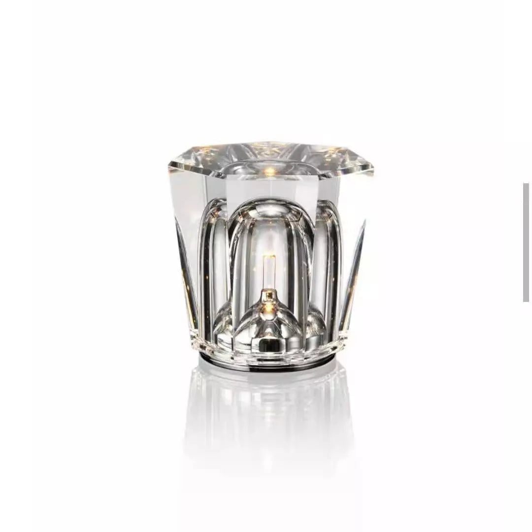 Wireless Crystal Wine Glass Table Lamp | Rechargable Table Light