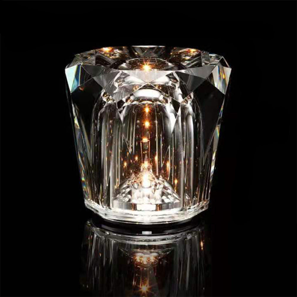 Wireless Crystal Wine Glass Table Lamp | Rechargable Table Light