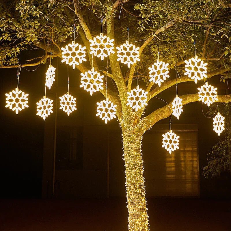 Magical LED Snowflake Christmas Lights | Festive Party Decoration