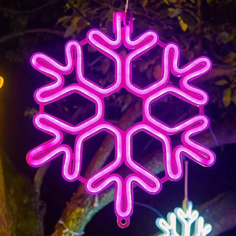 Magical LED Snowflake Christmas Lights | Festive Party Decoration