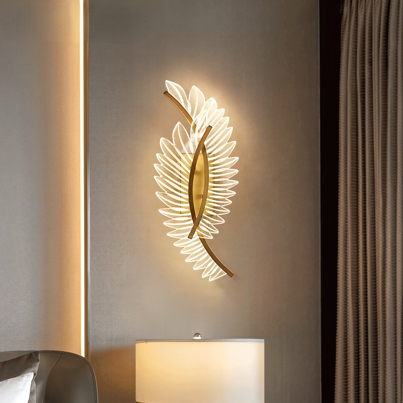 Gold Wings Crystal Wall Sconce – Modern Wall Lamp