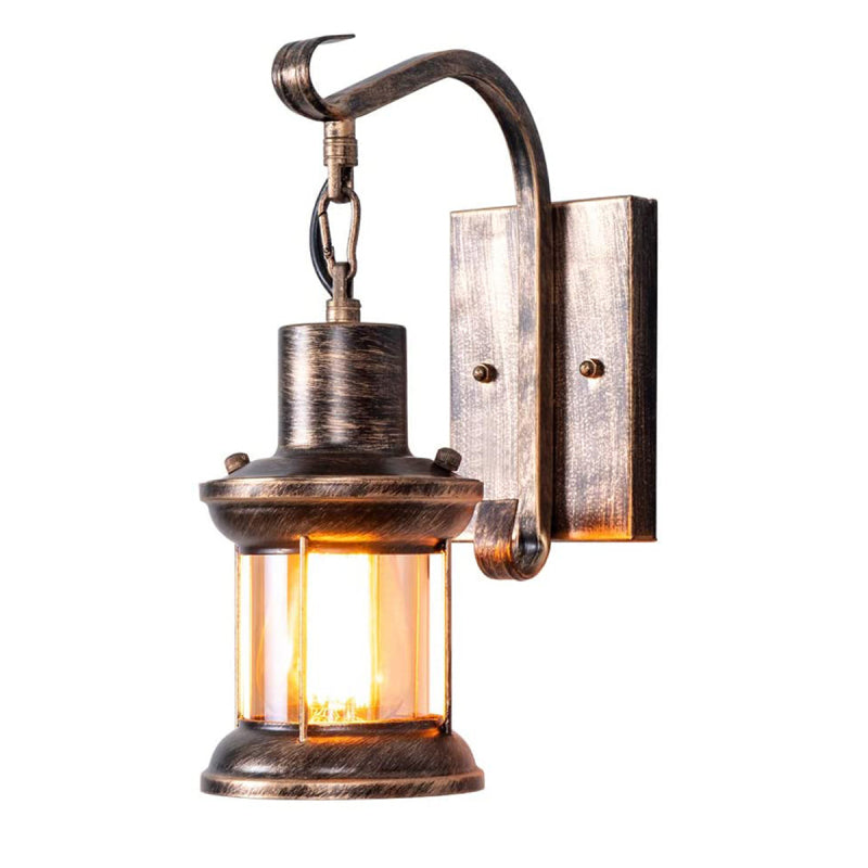 Industrial Plug-In Wall Light – Vintage Sconce with Clear Glass Shade