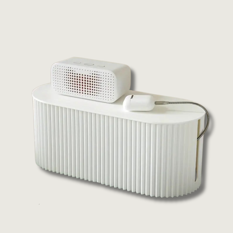 Compact Cable Box Organizer for Power Strips and Cords