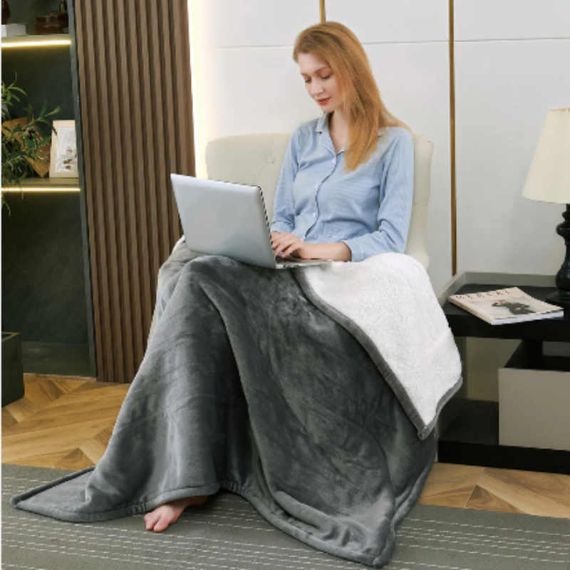 King Size Electric Blanket | Heated Blanket with 4 Heat Levels | Auto-Off Timer