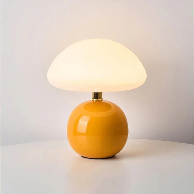 Mushroom-Shaped Lamp in Creamy White | Bedside Lamp