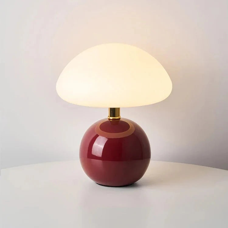 Mushroom-Shaped Lamp in Creamy White | Bedside Lamp