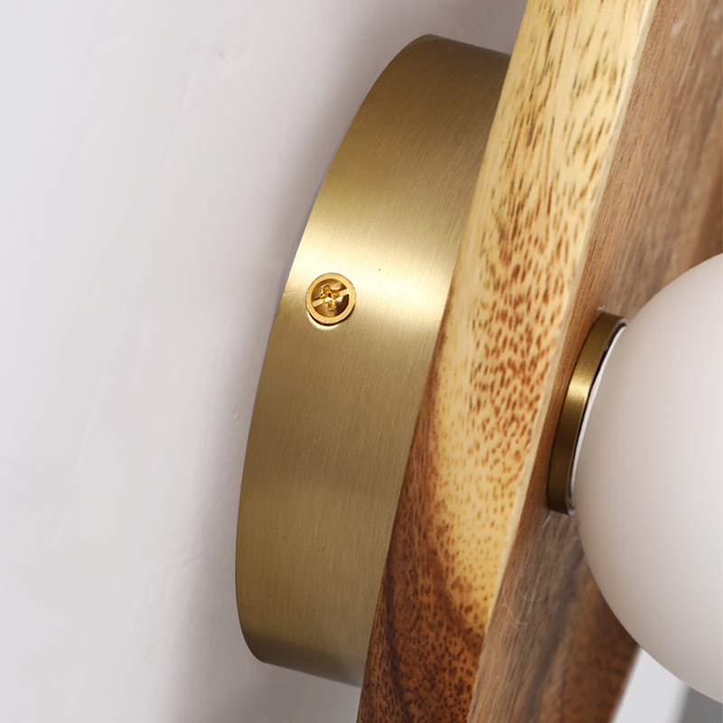 Wall Sconce in Solid Wood Base | Wall Mounted Lamp