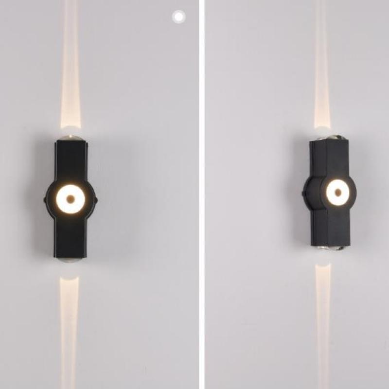 Weatherproof Cross-Form Outdoor Wall Light with Soft White LEDs