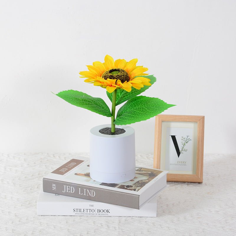 Decorative Sunflower LED Table Lamp – Bright & Sparkling Floral Accent Light - Atelier Dubois Paris