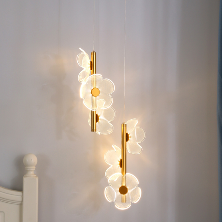 Modern Acrylic Flower Pendant Lamp – Hanging LED Light