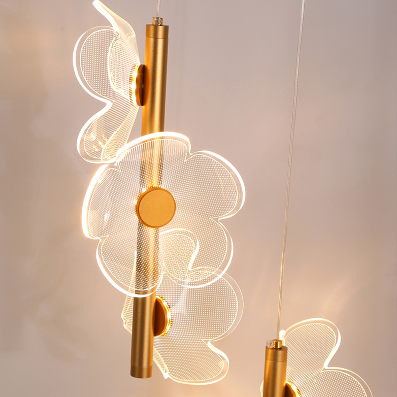 Modern Acrylic Flower Pendant Lamp – Hanging LED Light