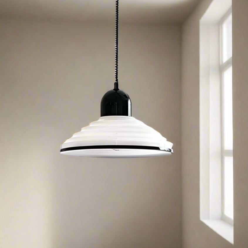 Cream Wind Glass Hanging Lamp | French Style Pendant Light