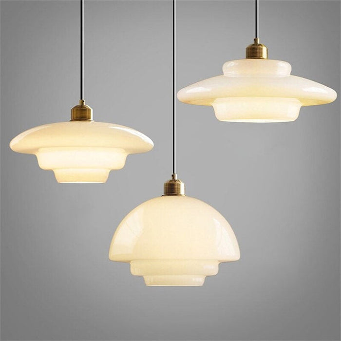 Hanging Pendant Light | Frosted White Glass