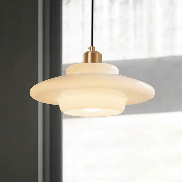Hanging Pendant Light | Frosted White Glass