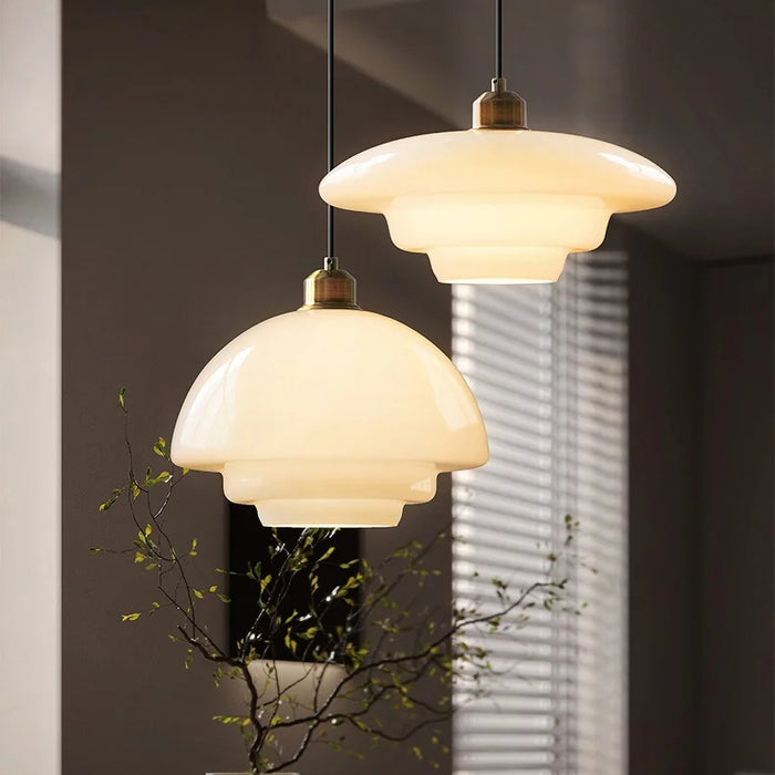 Hanging Pendant Light | Frosted White Glass