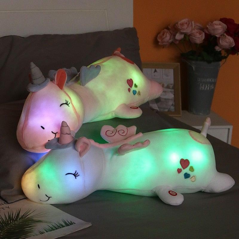 60cm Magical Glowing Unicorn Night Lamp | LED Light Unicorn Plush Toy