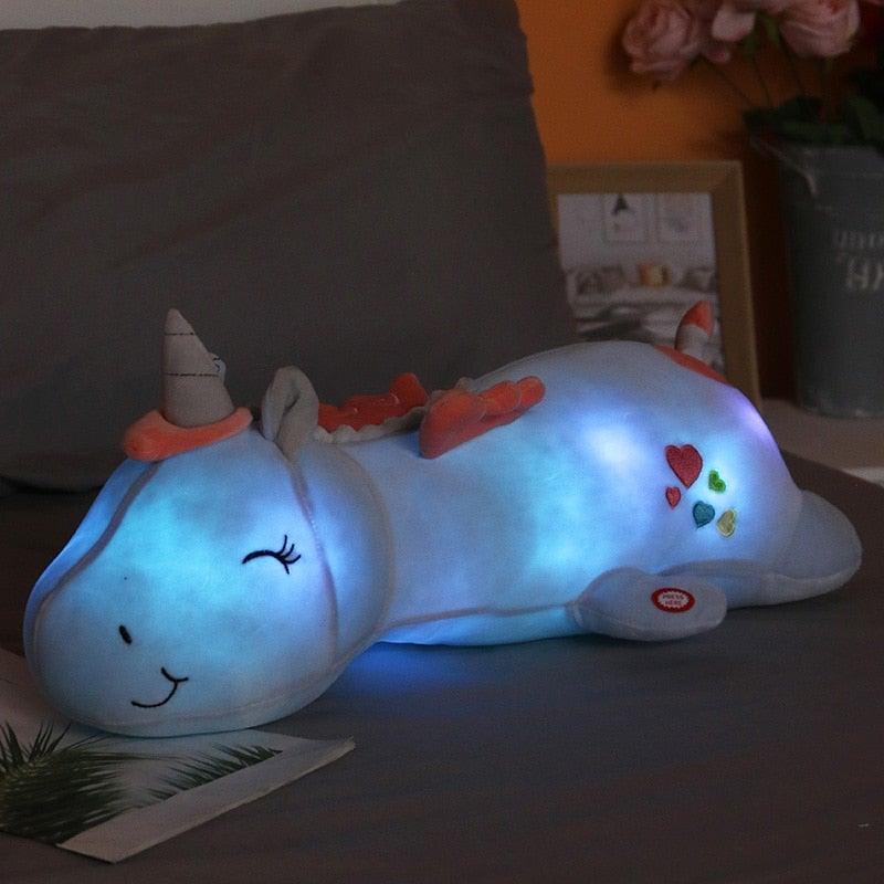 60cm Magical Glowing Unicorn Night Lamp | LED Light Unicorn Plush Toy