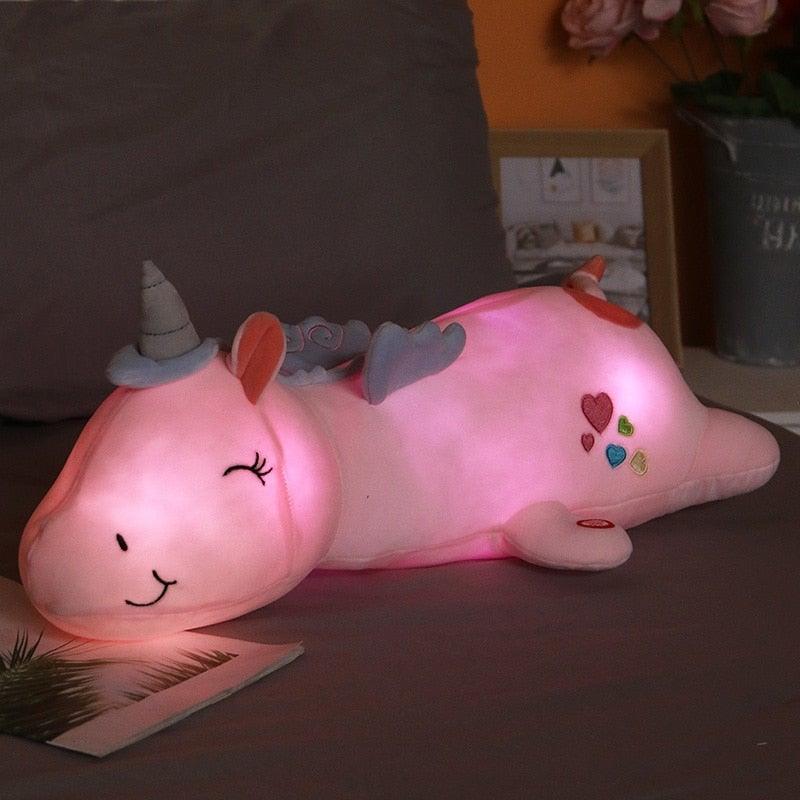 60cm Magical Glowing Unicorn Night Lamp | LED Light Unicorn Plush Toy