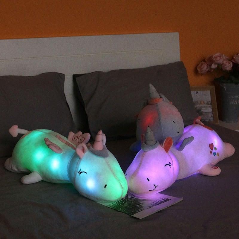 60cm Magical Glowing Unicorn Night Lamp | LED Light Unicorn Plush Toy